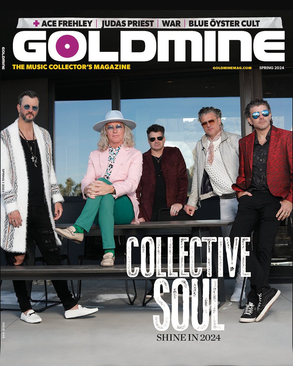 Order the Spring 2024 issue of @goldmine_mag with Collective Soul on the cover and Ed Roland’s interview with writer Andrew Daly. Go to the Goldmine shop now to get your copy! tinyurl.com/3wdzvd6e Photo Cred: Lee Clower