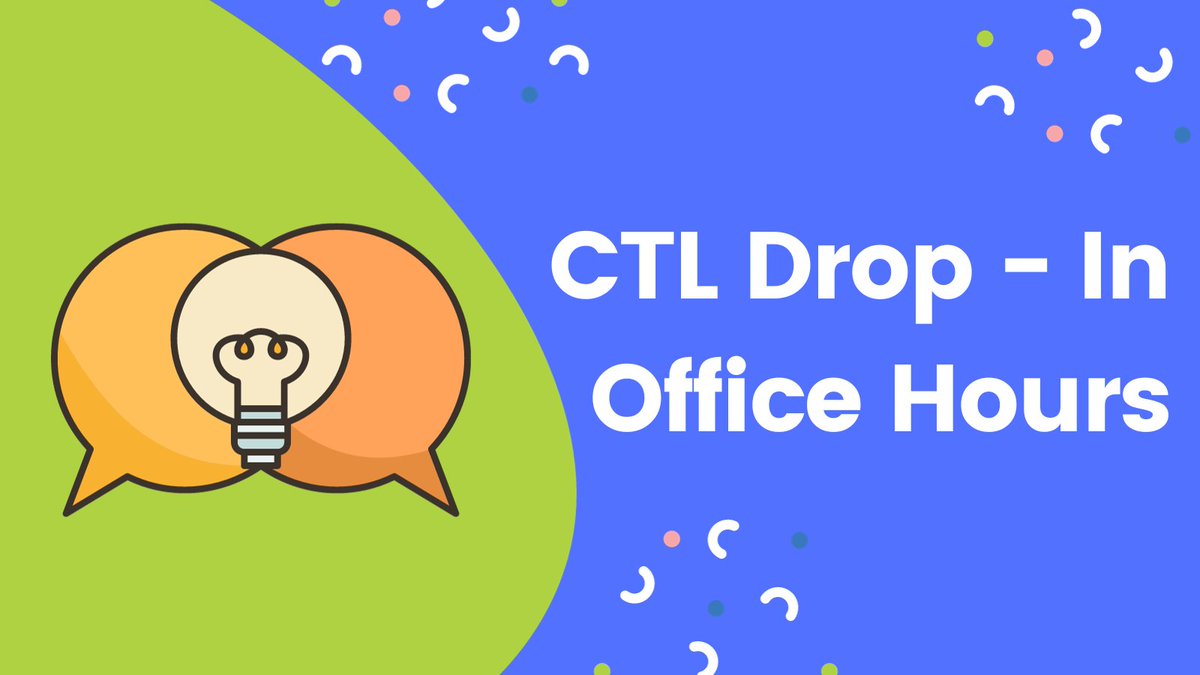 Stop by CTL Drop-In Office Hours this Friday from 12 pm - 1 pm!

The @bu_ctl offers expert consultations to faculty developing or teaching Hub courses at any stage. 💡

CTL Office Hours are hosted every Friday this spring 🗓️ > spr.ly/6018wd1Eq #officehours