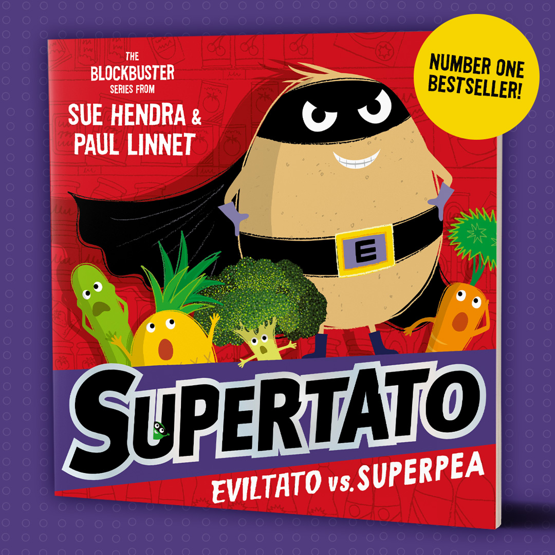 🎉 Hip Hip Hooray! 🎉 Supertato: Eviltato Vs. Supertato is the #1 bestselling picture book this week!! 🥳 Congratulations to @suehendra & @PaulLinnet for creating another favourite - and thank you to the readers for always being so excited to read Supertato's next adventure!