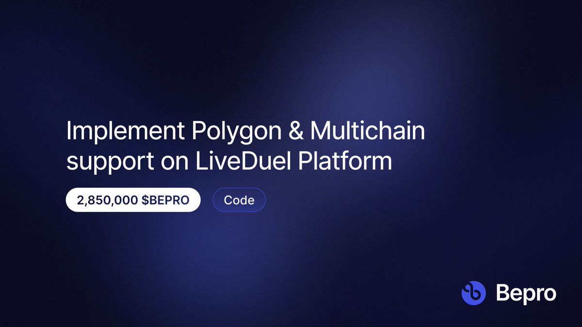 📣 Software Development opportunity in the Task Marketplace! 💻 Implement Polygon & Multichain support on LiveDuel Platform Deliverable: Comprehensive guides for Polygon & Multichain, upgraded integration across contracts, backend, and UI, plus rigorous testing for robust…