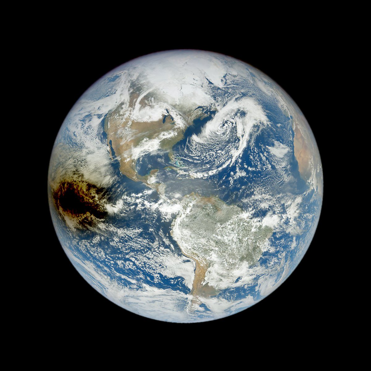 17:02 on Monday April 8th, over the Caribbean Sea