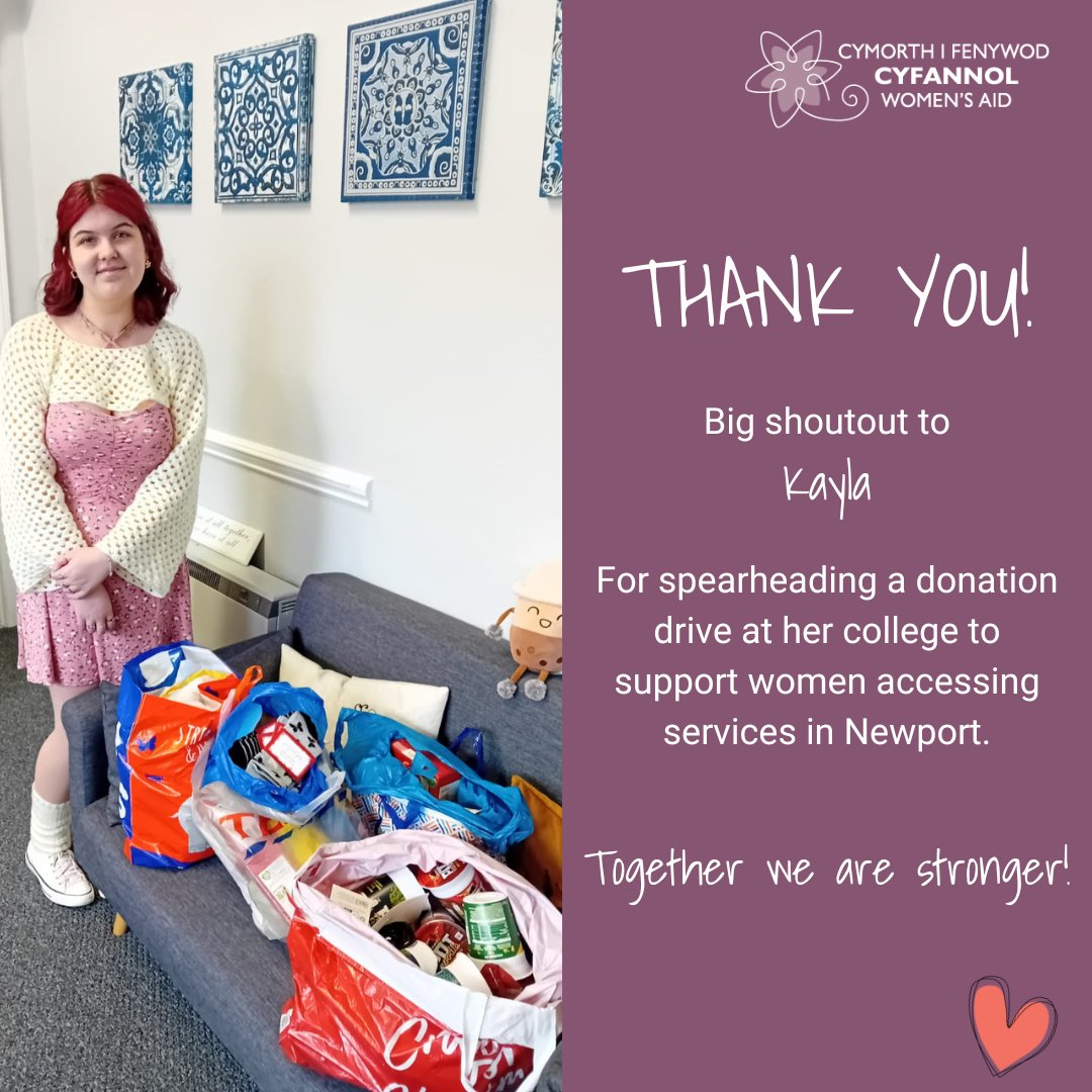 We extend a heartfelt thank you to Kayla and everyone at her college who contributed to her donation drive in support of our services.