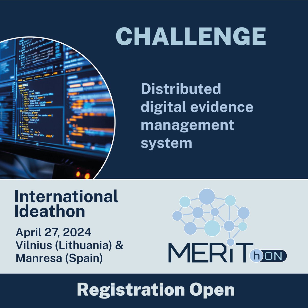 7️⃣💡 Distributed #digital evidence management system. #MERIThONChallenges #MERIT #Ideathon ⤵️ digitalmerit.eu/merithon/propo…