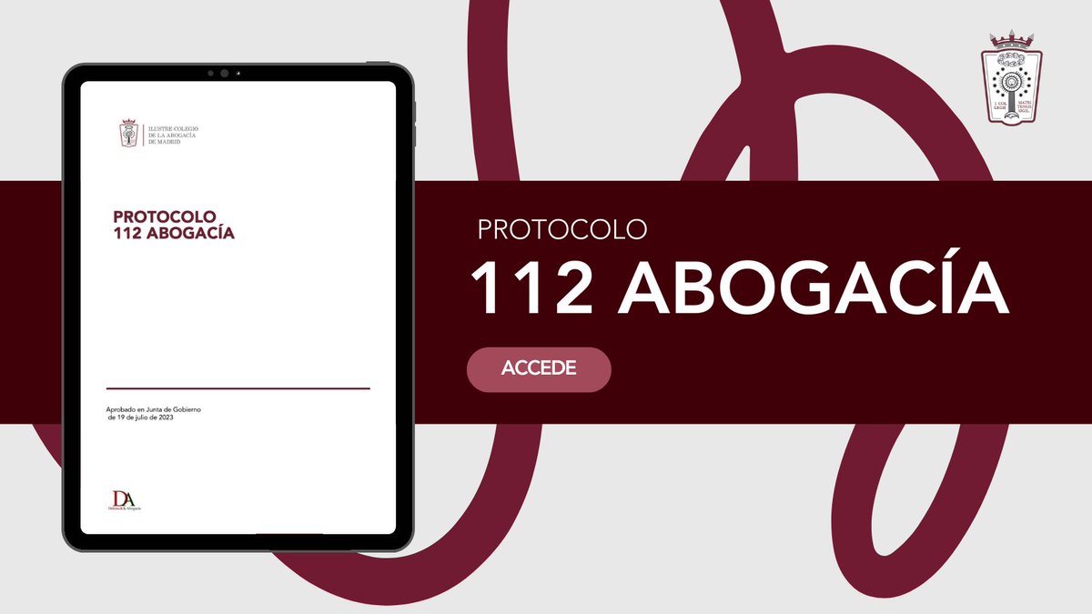 📢¿Conoces el protocolo #112Abogacía del ICAM? ⚠️Para aquellos supuestos de solicitudes de suspensiones de plazos procesales. ➡️bit.ly/4cPSaT5