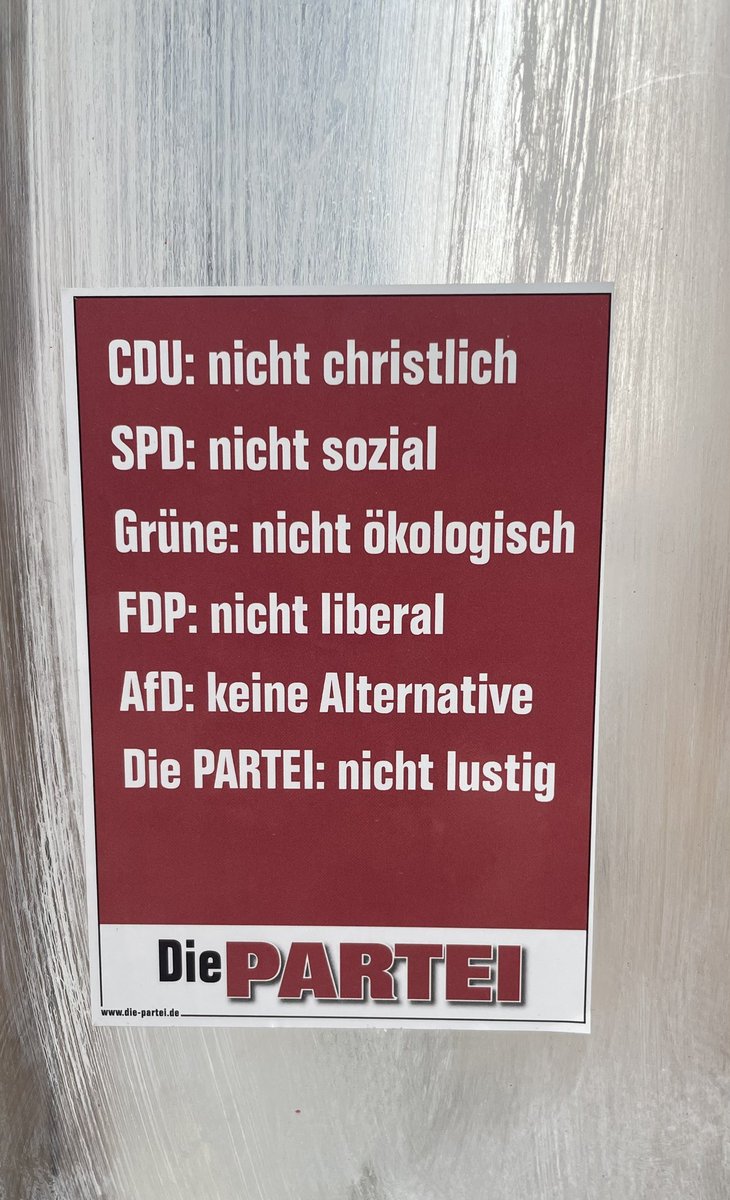 SchreiberHans's tweet photo. Support your Local Heroes! 
#DiePartei @DiePARTEI @MartinSonneborn https://t.co/fg1FKVobpK