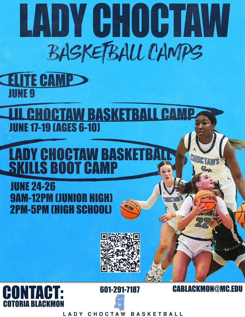 We’d love to have you at our camps this summer! Scan the QR code on the flyers and reach out for more information!