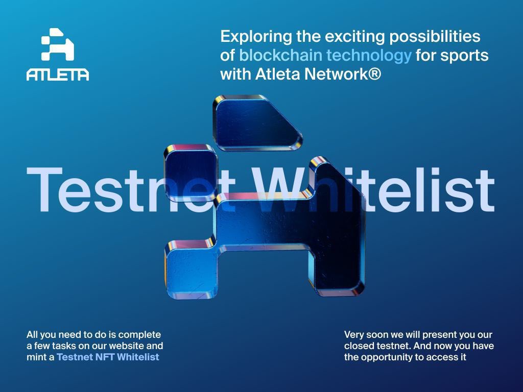 ◢ Atleta Network - An interesting new blockchain for sports projects. They are launching a closed testnet soon, but now you can complete tasks on their site and get a NFT Whitelist to access it. ➜ Go to the site and complete the tasks - atleta.network/?utm_source=tw… ➜ Mint NFT…