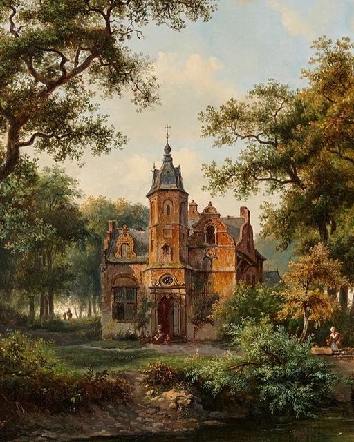 In time, the wonderous stories of whimsy about Rooksmoor became rumours of ghosts and curses. And so the Manor decayed, darkened by those tales—a rotting corpse on the edge of Town. 🎨F M Kruseman #FairyTaleFlash #FairyTaleFriday #DailySpookLore #BookChatWeekly #31DaysOfHaunting