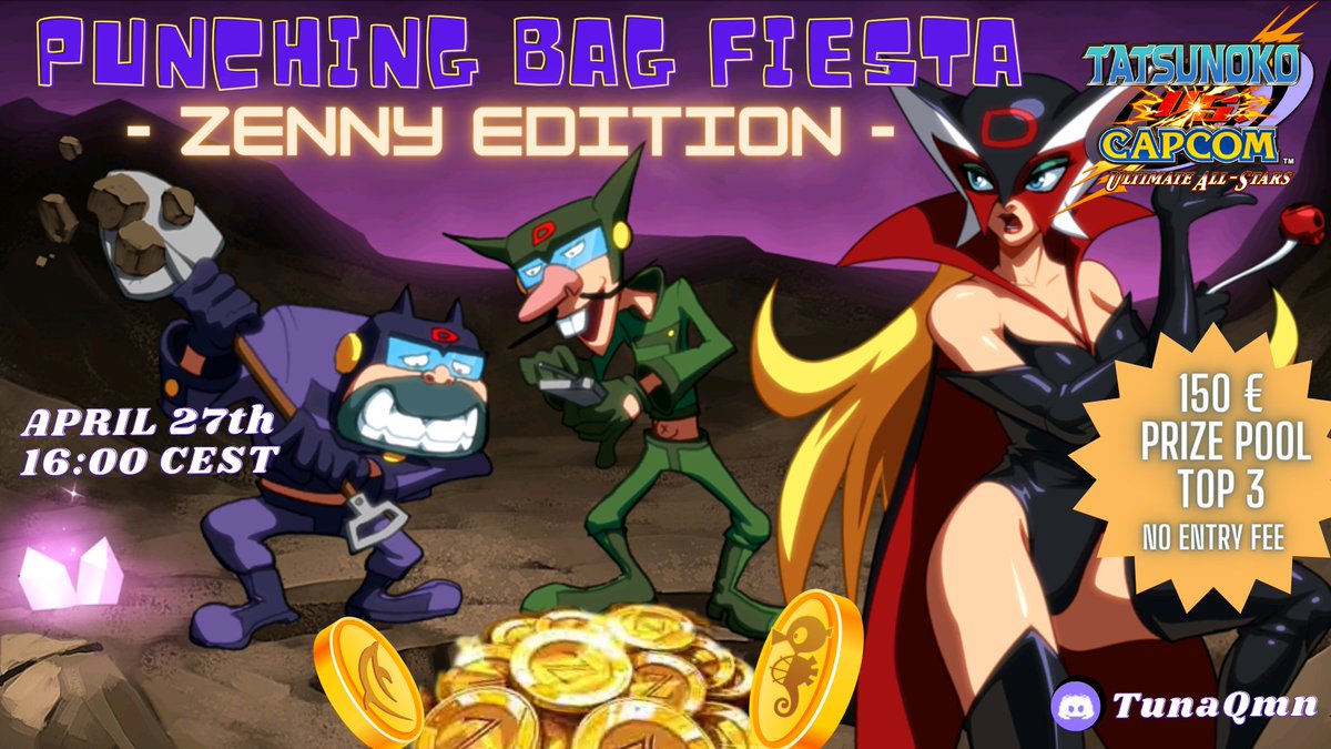 Obiiwan7's tweet photo. I bet all my Zenny that the next Punching Bag Fiesta tournament will be hype!
Don't miss it on April 27th 16:00 CEST
This time we have a prize pool of 150 EUR for the top 3
Played online via Dolphin and open for all players in Europe
Sign-ups and Matcherino in the next post: https://t.co/4tksVQInWX