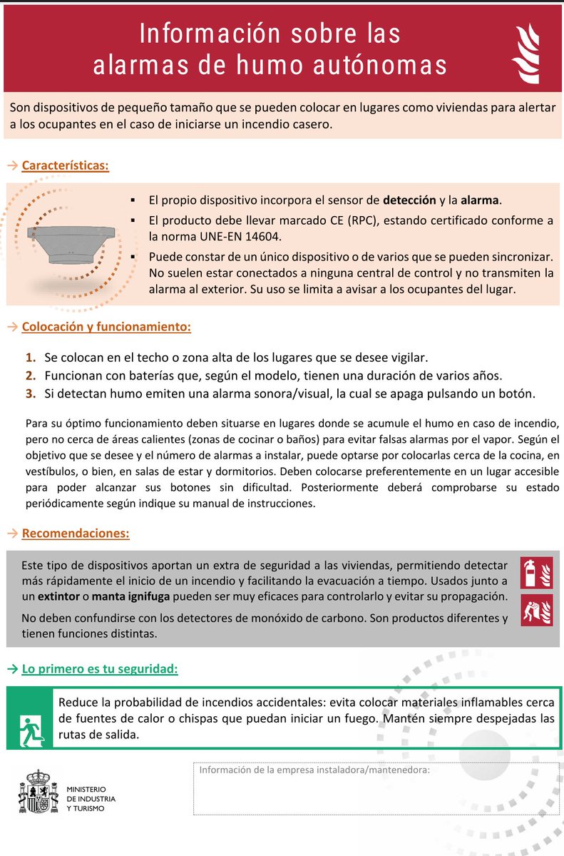 VctorManueFdez's tweet photo. ➡️ ¿Conoces los folletos informativos del Ministerio de Industria y Turismo sobre medios de protección contra #incendios 🔥? https://t.co/t0oDxOzlMk