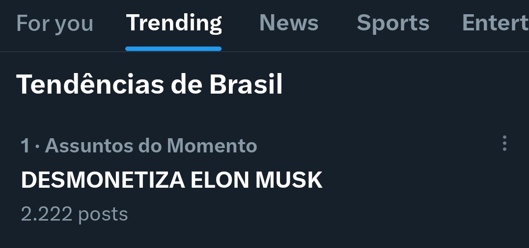 Já estamos em primeiro! DESMONETIZA ELON MUSK