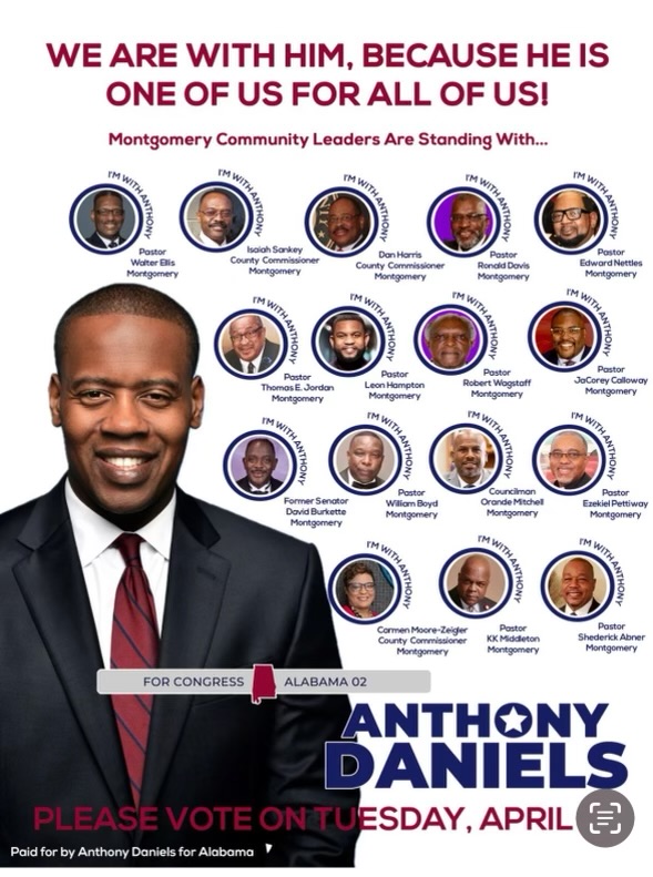 I'm asking for your vote on Tuesday, April 16th. One of us for all of us! #DanielsDelivers #Congress #ALDistrict2 #AnthonyDaniels #Vote #Alabama #AlabamaIsAlwaysOnMyMind #USCongress #vote