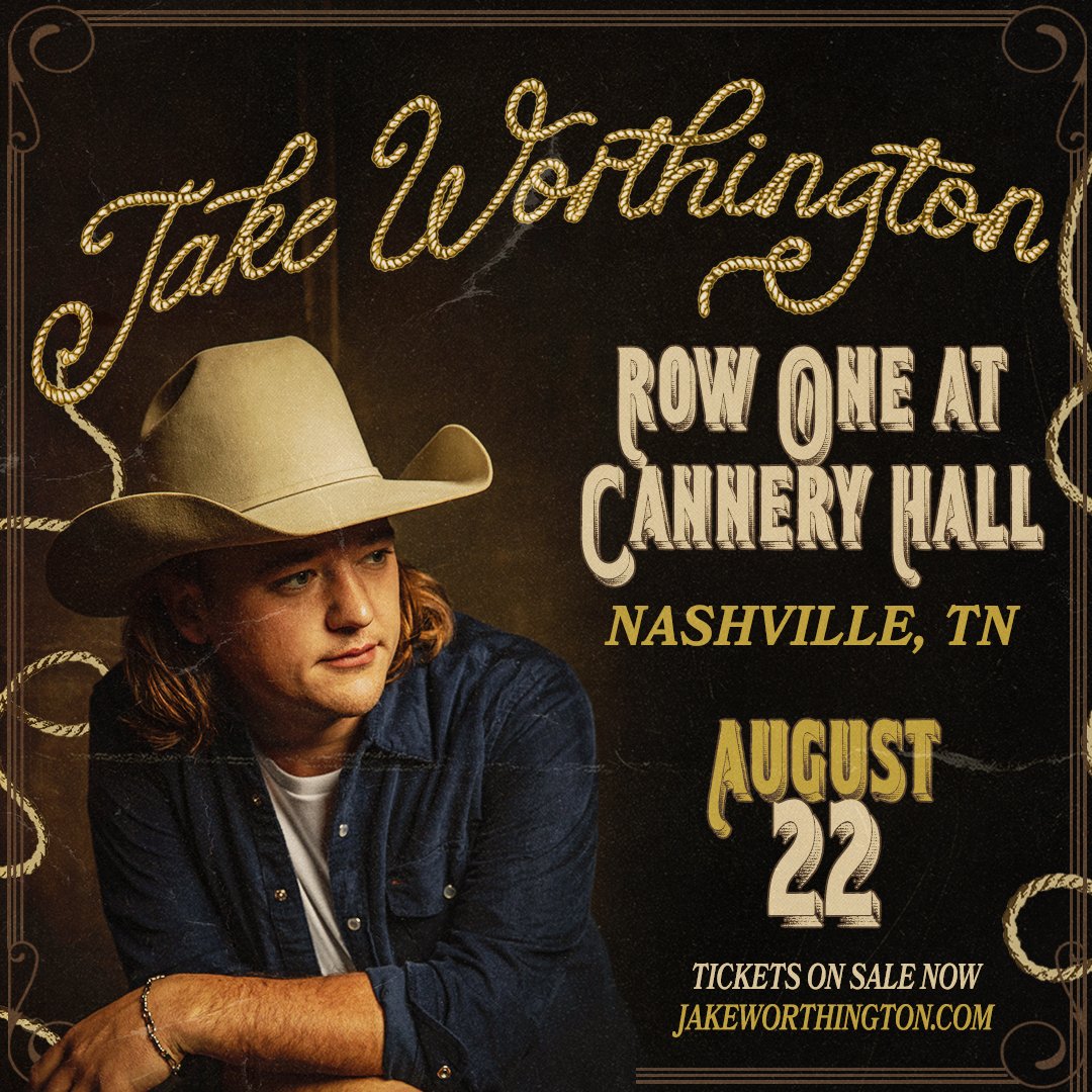 From Texas to Tennessee...@jakeworthington is bringing country music to Cannery Hall on August 22nd! 🌵 Grab your ticket now: bit.ly/3JdvNcS