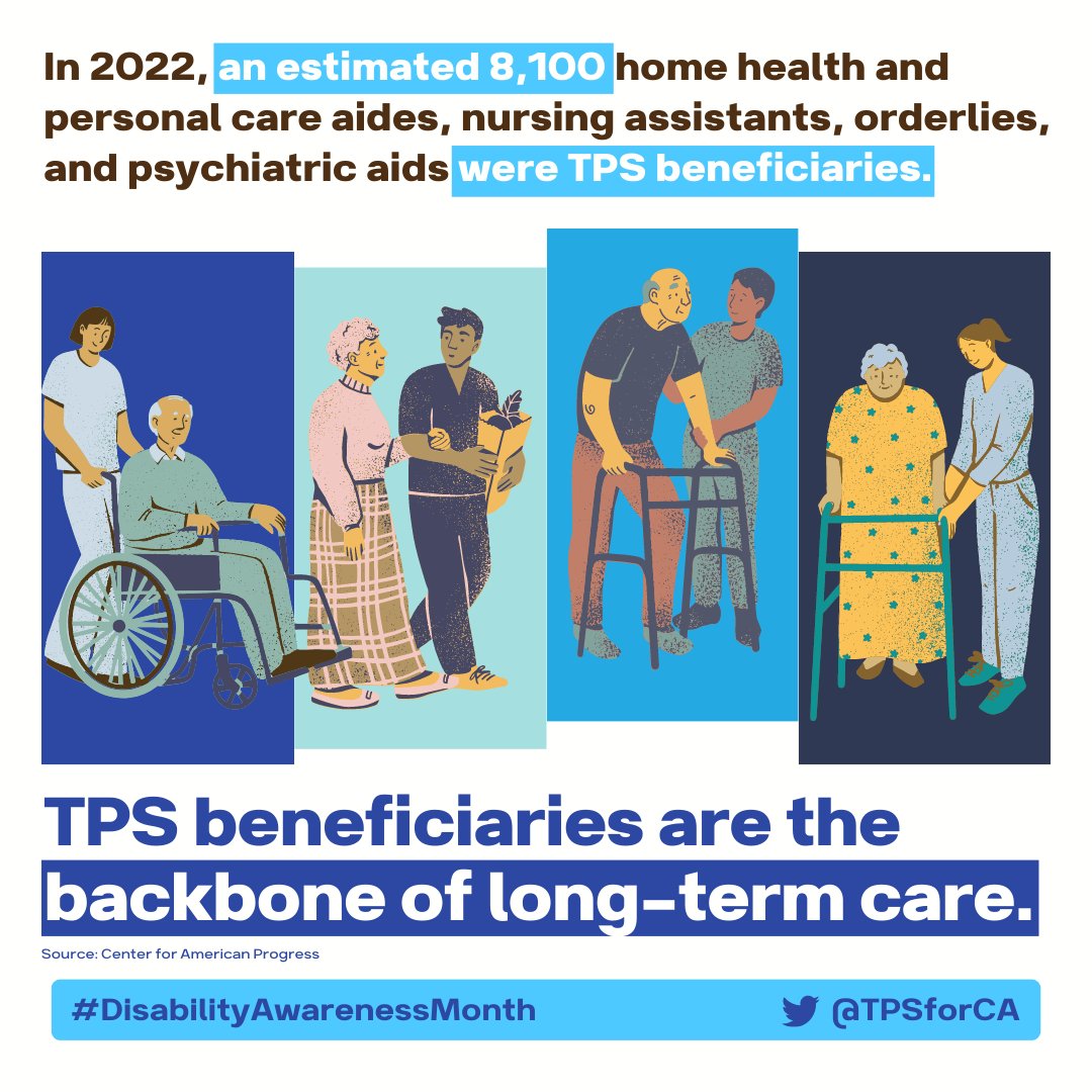 Nearly 50,000 people with TPS or who are TPS-eligible work in the healthcare industry👨‍⚕️, helping boost an industry with significant labor shortages. The designation & redesignation of TPS for new and current countries can add even more workers to supply this shortage #TPSJustice