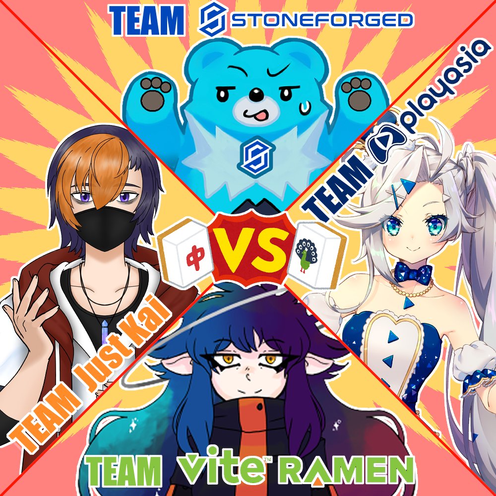 A Collab with 3 Companies! 😷👔💼 I wasn't kidding. This really is happening tomorrow. I'll be challenging @StoneforgedT, @playasia and @ViteRamen to Mahjong. (use code 'KAI' to save 5%/10% on your orders) 🗓️: Wed April 10th, 2024 🕘: 9:00 pm EST 🌐: twitch.tv/nemurenai_kai