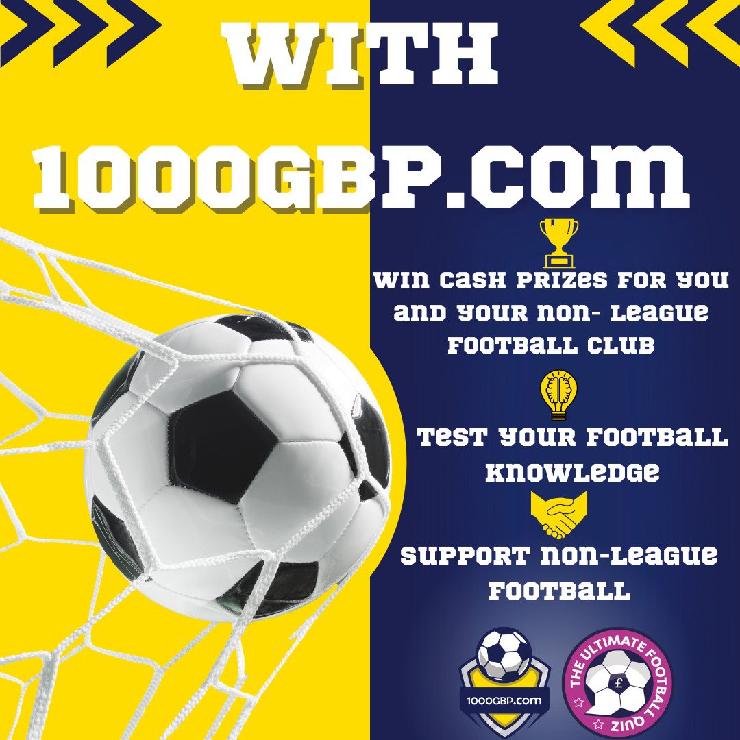 Kick off the Ultimate Football Quiz experience at 1000GBP.com! Win cash, snag Premier League tickets, and enjoy endless fun – all in one place. Join us now and score up to £1000 in prizes! Find out more at 1000GBP.com. ⚽️💰 #FootballQuiz #WinBig…