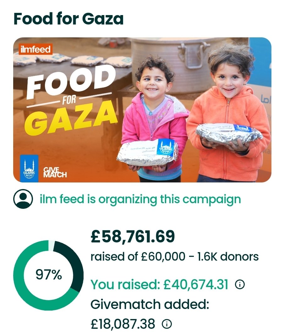 Last few hours left to donate in Ramadan and multiply your rewards: givematch.co/gaza