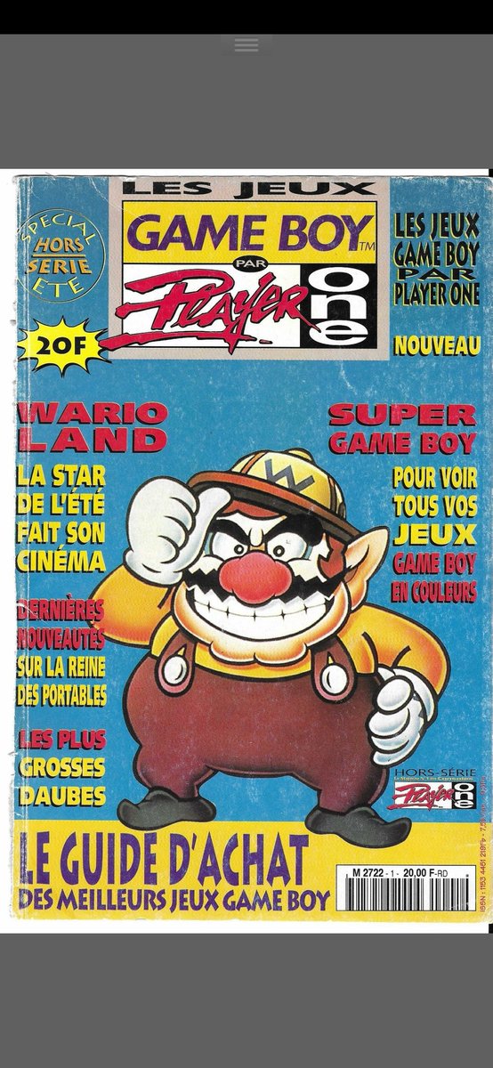 En flânant sur le meilleur site du monde pour les drogués à la nostalgie et les boulimiques de madeleine de Proust (aka <a href="/AbandonMags/">Abandonware Magazines</a> ) , j'ai retrouvé ce qui était mon tout premier magazine de jeux vidéo que j'ai acheté dans une maison de la presse quand j'avais 8-9 ans ❤️