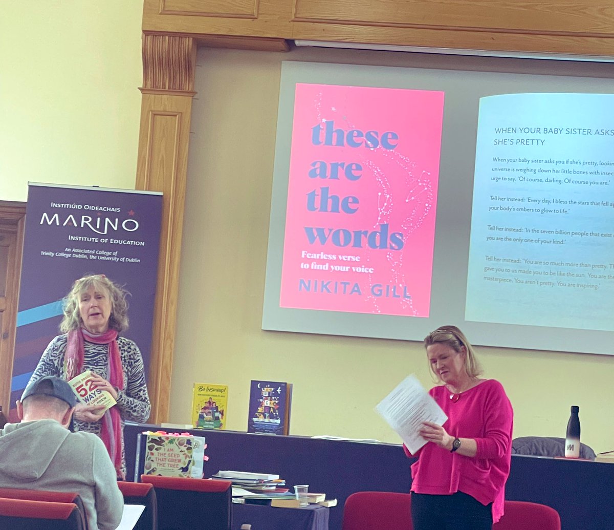 “Be a writer-teacher.”📝 What an inspiring afternoon for our PME1s 😍 Exploring all things poetry in the primary classroom with @sarahwebbishere and @lucindajwriter 👏 Thanks to @MIElibrary for organising this wonderful event! @Literacy_MIE @MarinoInstitute #poetry