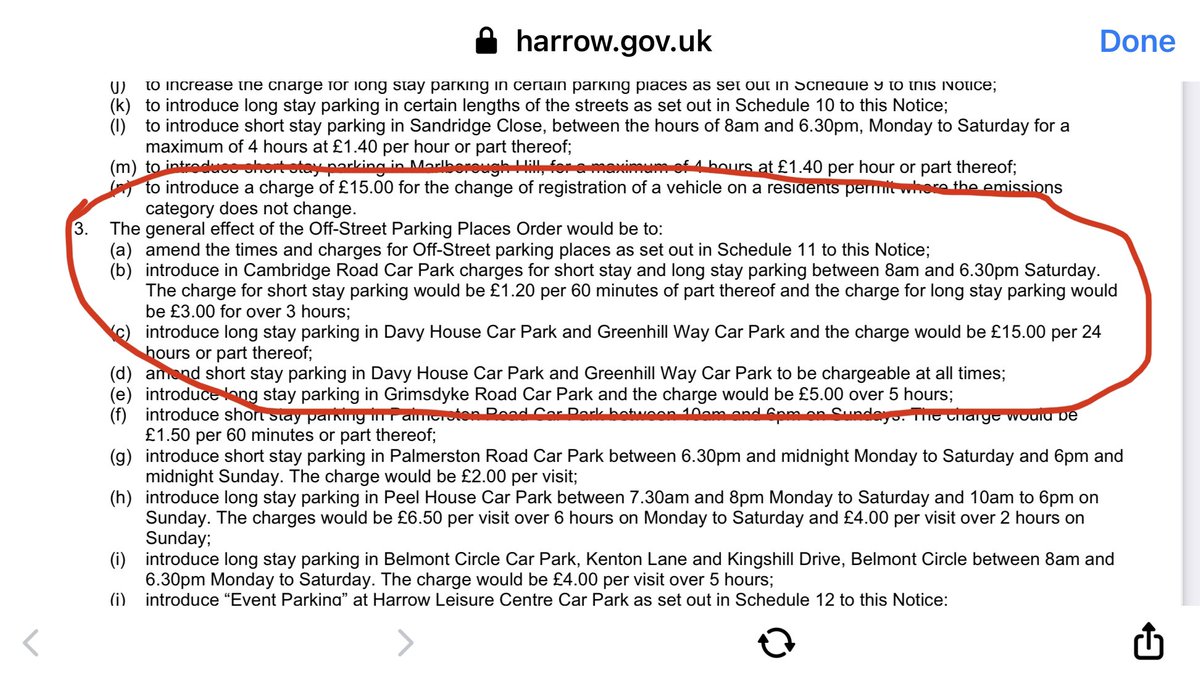 Cambridge Road Car Park: Saturday charges!! No visibility of these proposed plans. Read it here: harrow.gov.uk/downloads/file… DEADLINE 10/04/24!! Email: transportation@harrow.gov.uk This will be the final straw for #NorthHarrow businesses 😞