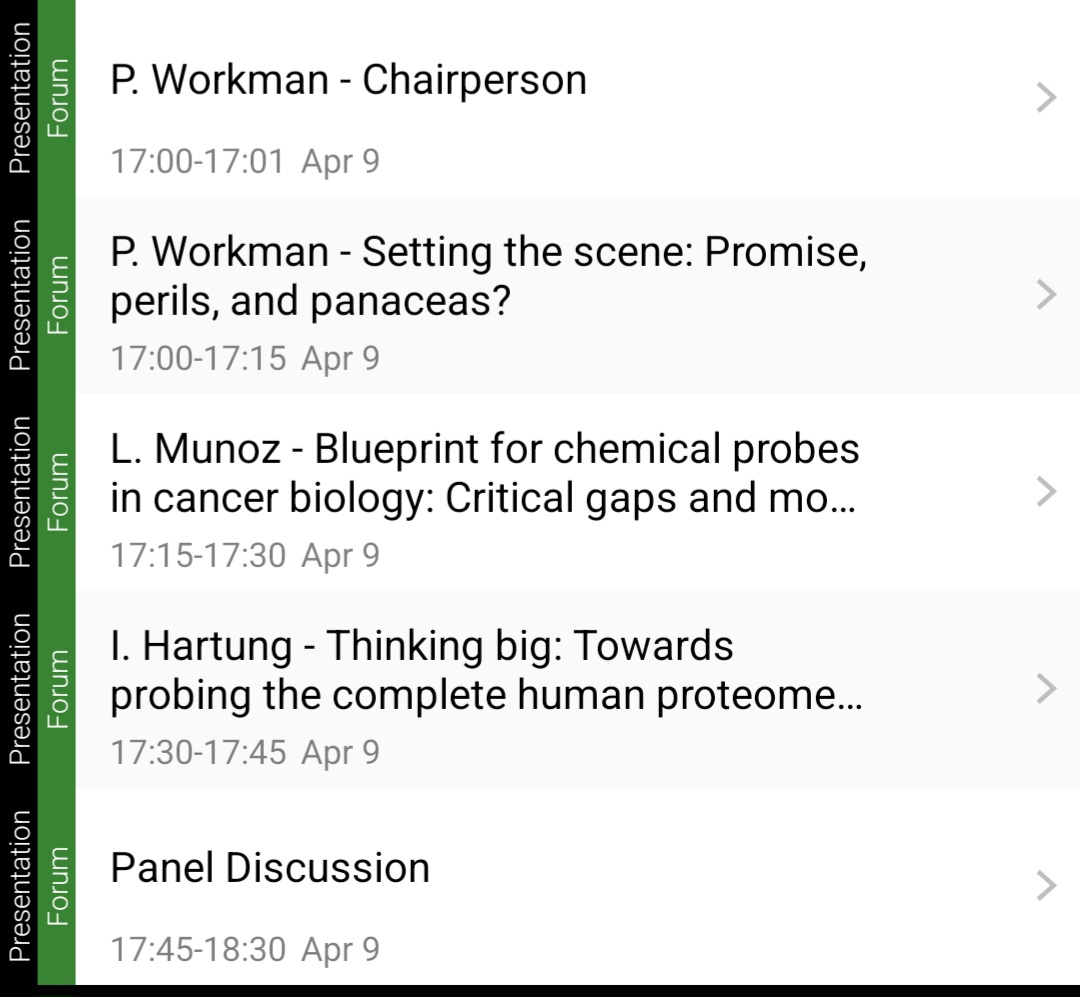 🔬 Don't miss the forum session at #AACR2024 this afternoon at 5 pm with Paul Workman, Lenka Munoz, and @HartungIngo discussing the use of small molecules and chemical probes. With 45 minutes allocated for discussion, let's dive deep into the topic! See you there! @ICR_London