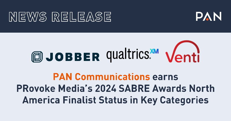 PANcomm's tweet photo. 📣 Exciting News! We're honored to be finalists in @PRovokeMedia’s 2024 North American #SABREAwards for our work with @GetJobber, @Qualtrics, and Venti Technologies.  

Kudos to our teams and clients for elevating the industry standards. 🌟

https://t.co/xO2YtAGYI5