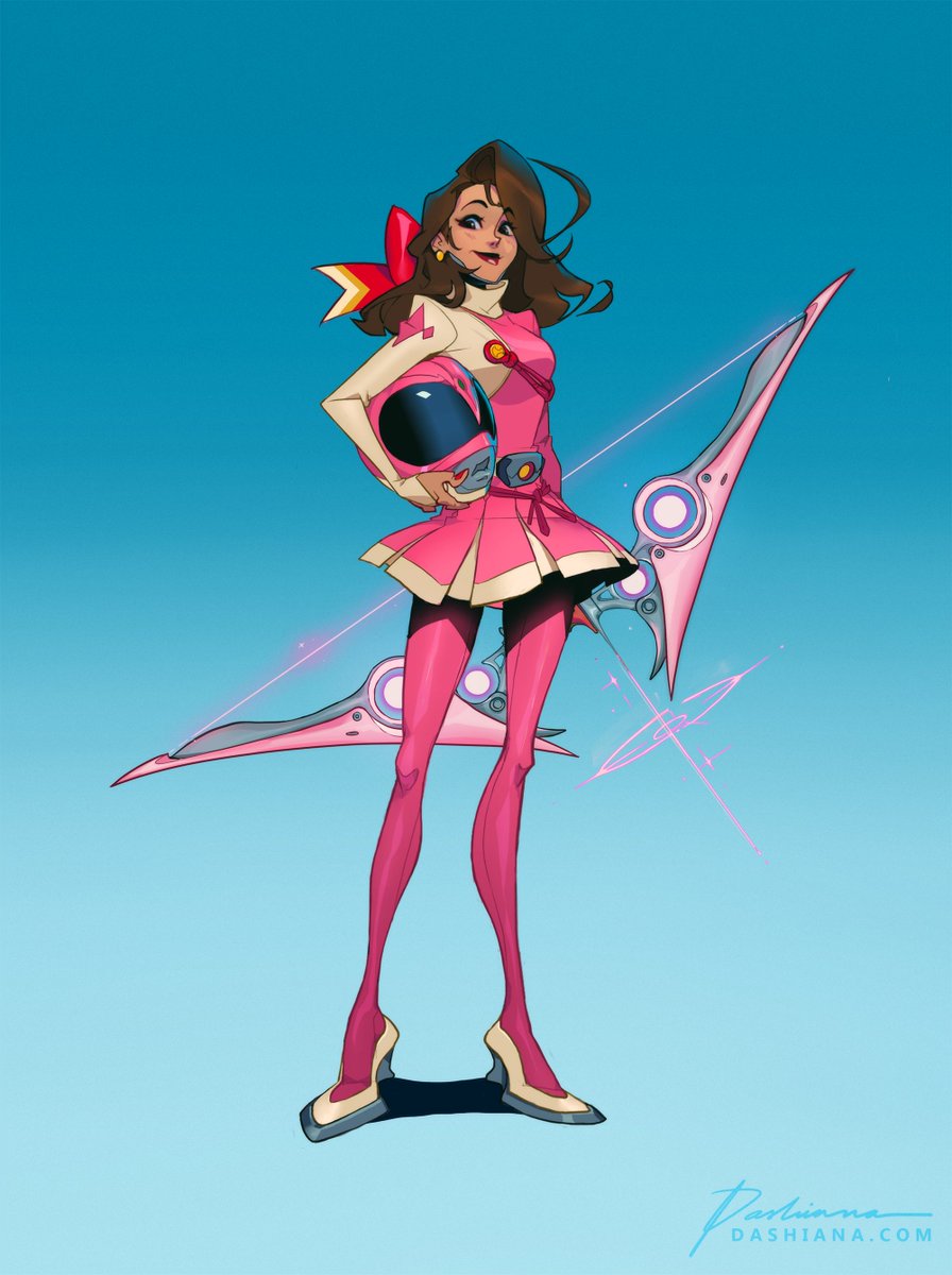 Tapping into some fond childhood memories, I drew the Pink Ranger (as portrayed by the beautiful <a href="/_amyjojohnson/">Amy Jo Johnson</a>) from #MightyMorphinPowerRangers. This was yet another attempt at finishing a piece in <a href="/Procreate/">Procreate</a> .