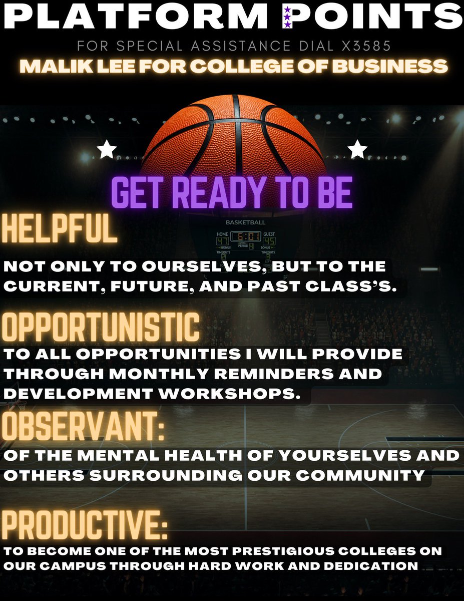 MalikLee03's tweet image. Greetings panther family today is the final countdown! Let’s show up and show out during this election a voteless campus is a voiceless campus let your voice be heard! Vote Malik Lee for Senator of College of Business #pvelections #LetsHOOP