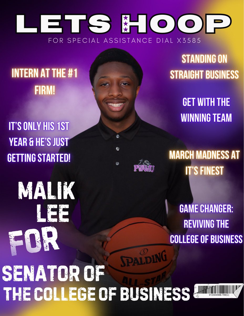 MalikLee03's tweet image. Greetings panther family today is the final countdown! Let’s show up and show out during this election a voteless campus is a voiceless campus let your voice be heard! Vote Malik Lee for Senator of College of Business #pvelections #LetsHOOP