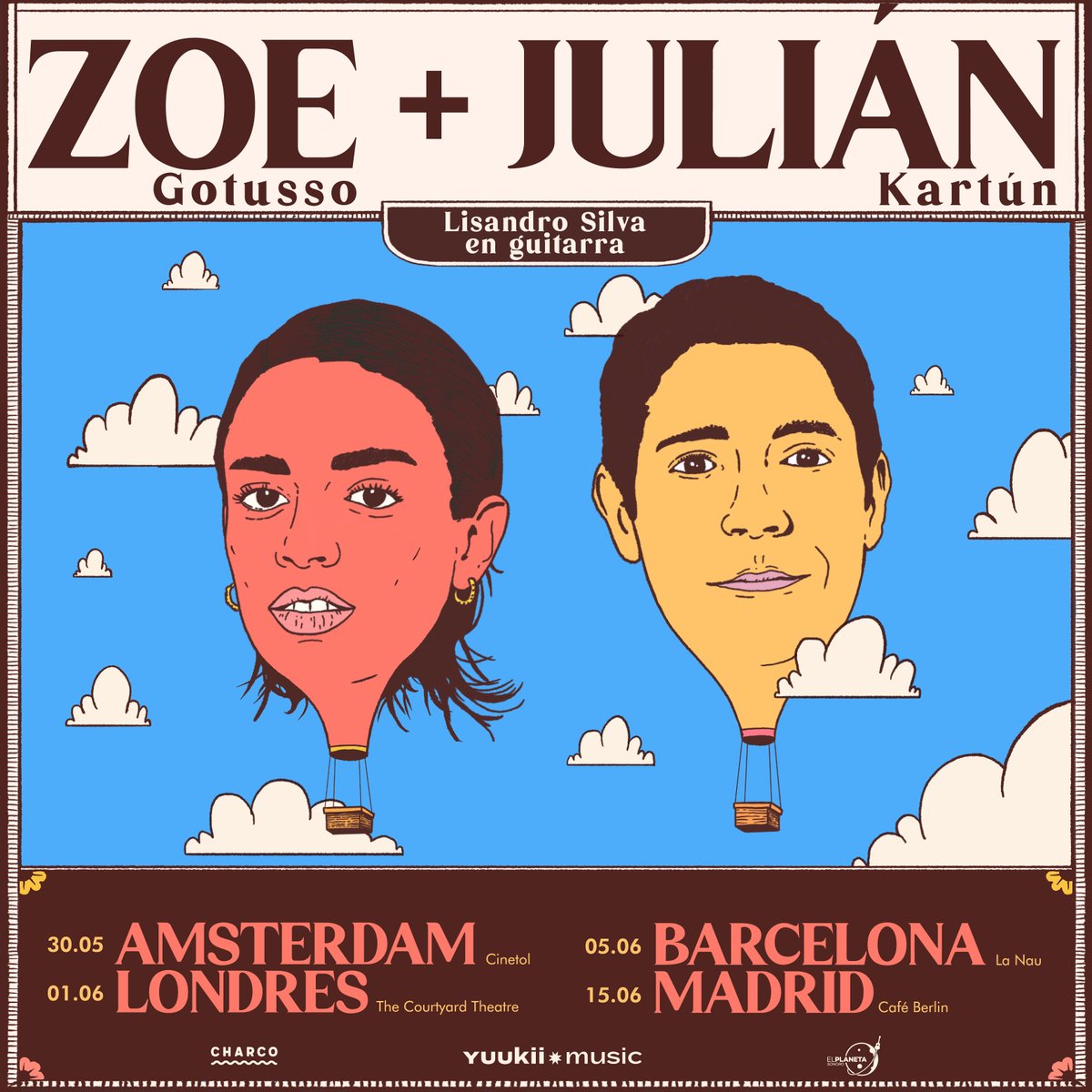 🎈Por primera vez juntos en formato acústico, @ZoeGotusso y @JulianKartun , se unen en una gira imperdible. Nos vemos ahí? 👀 🔗Entradas disponibles. Link en bio.