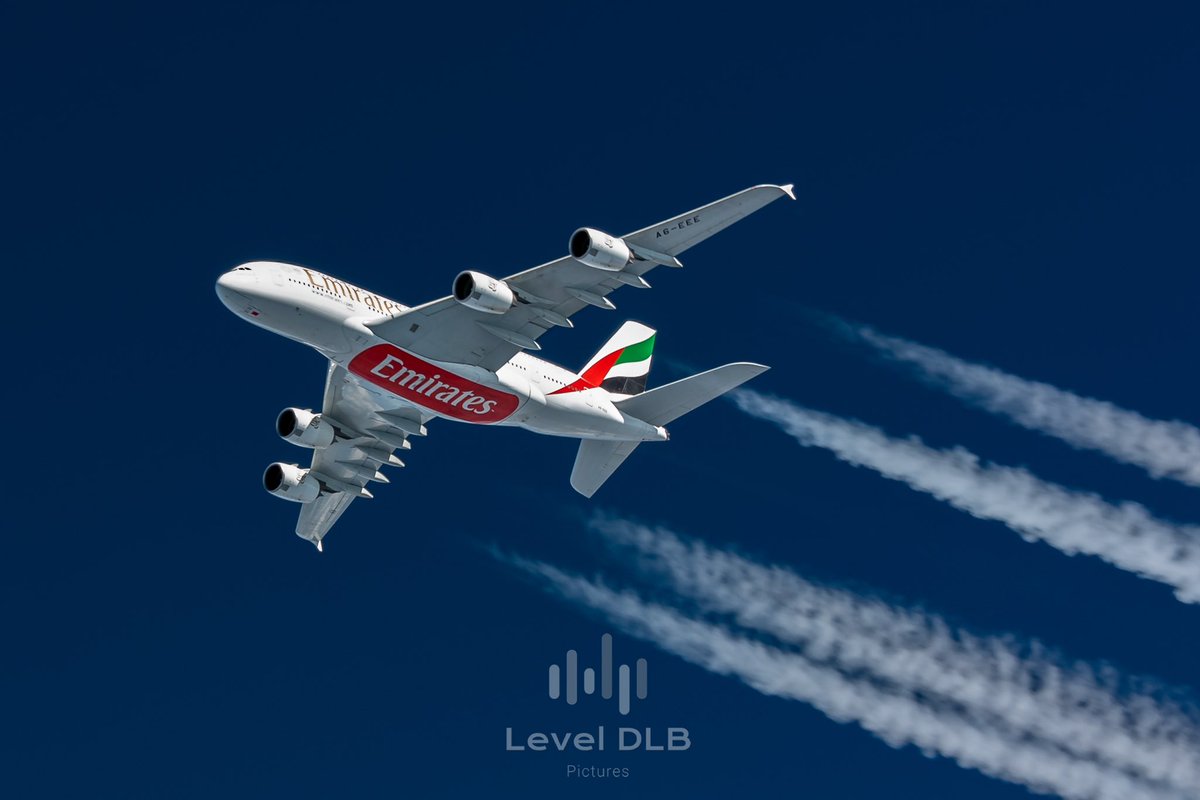 Air to Air… 
#emirates @emirates #unitedairlines #boeing #aviation #aviationlovers #avgeek #airtoair #photograghy #b777 #airbus #a380