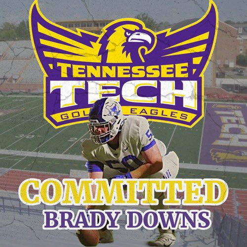 I am officially 100% Committed to Tennessee Tech. Can’t wait for this coming up year! @FrankWilsonJr @HKA_Tanalski