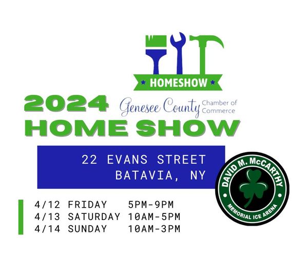 Join us this weekend for the 2024 Genesee County Home Show! ✅ Friday, April 12th 5PM-9PM ✅ Saturday, April 13th 10AM-5PM ✅ Sunday, April 14th 10AM-3PM ☑ The David McCarthy Memorial Ice Arena 👉 Learn more & visit GeneseeNY.com today! #HomeShow2024…
