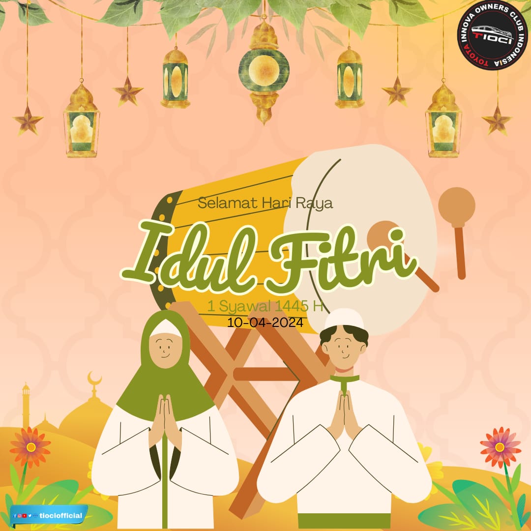 TIOCI Mengucapkan Selamat Hari Raya Idul Fitri 1 Syawal 1445 H, Minal Aidin Walfaizin maaf lahir bathin

#TIOCIOfficial
#tioci
#ToyotaInnova
#ToyotaInnovaOwnersClubIndonesia
#ToyotaID
#harirayaidulfitri2024
#idulfitri
#idulfitri2024