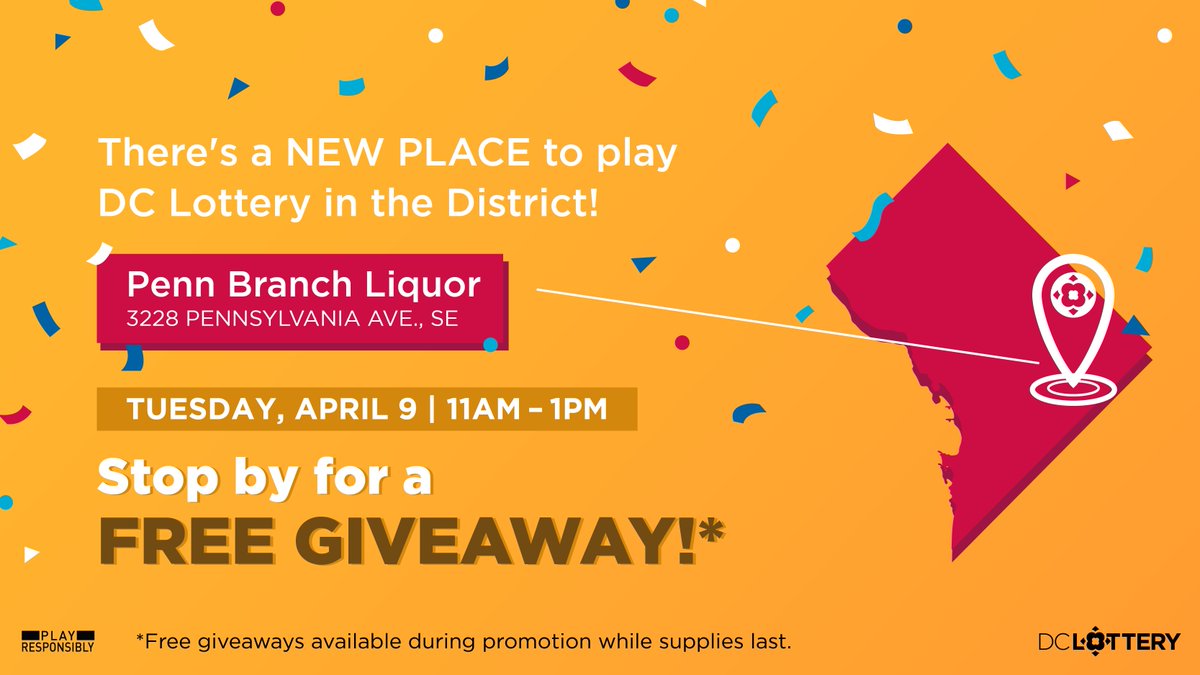 ‼️ HAPPENING NOW ‼️ There's a new place to play DC Lottery in The District, and we want you to stop by! 📍 Visit Penn Branch Liquor at 3228 Pennsylvania Ave, SE, from now to 1 PM for a free giveaway* 🎉 *Available while supplies last