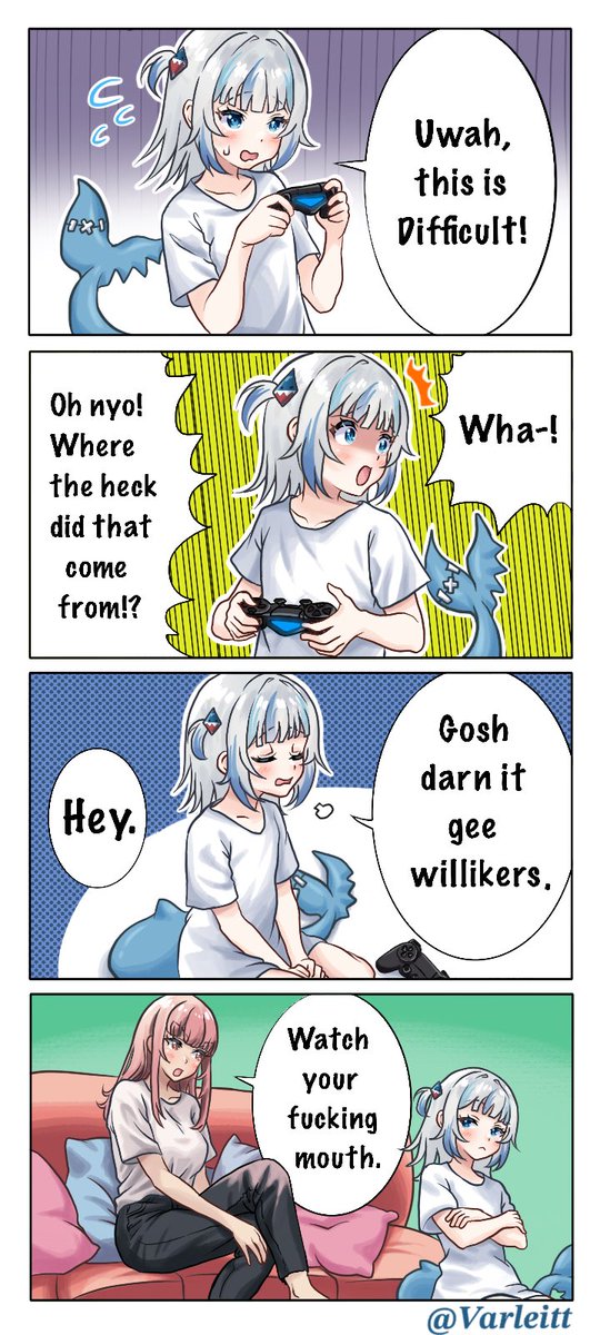 Curses 💀🦈
#callillust #gawrt #ホロライブ 
