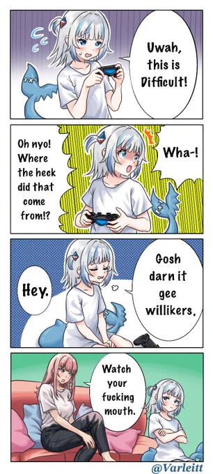 Curses 💀🦈
#callillust #gawrt #ホロライブ 