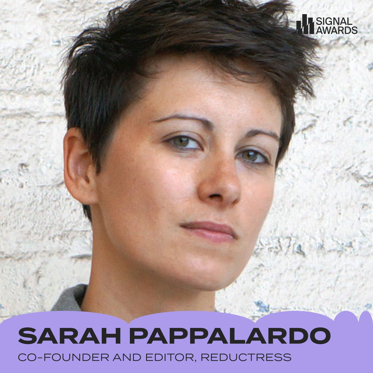 Join us in spotlighting Sarah Pappalardo, Co-founder and Editor of @Reductress, and a Signal Awards judge! 🎧 Learn more about our incredible judges at signalaward.com and enter your podcasts before our Early Entry Deadline on May 10th!