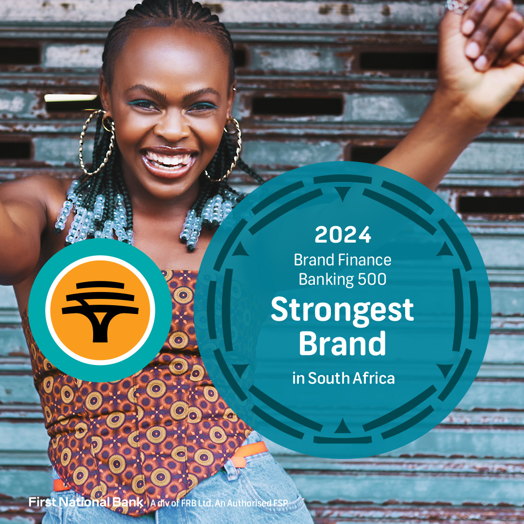 SiyiBank ejimile 💪 ​Help is our strength. We're excited to be recognised as 𝐌𝐳𝐚𝐧𝐬𝐢'𝐬 𝐒𝐭𝐫𝐨𝐧𝐠𝐞𝐬𝐭 𝐁𝐫𝐚𝐧𝐝 🇿🇦 by @BrandFinance. We couldn't have done it without you, our amazing customers and FNB staff 🥳 #FNBStrongestBrand #LoveFNB 👉: l1nq.com/v747A
