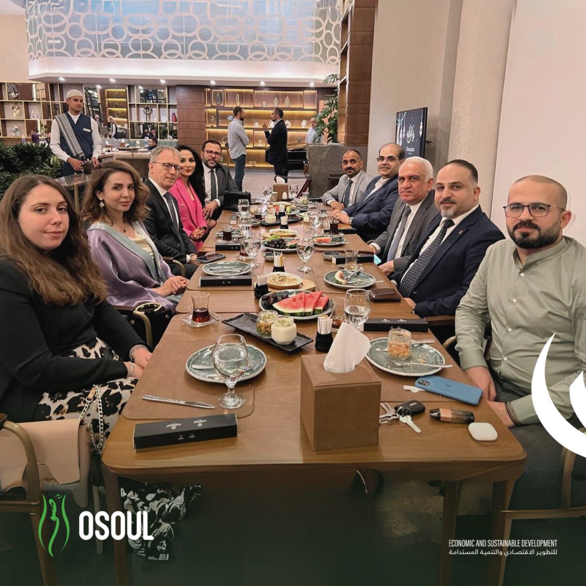 ofesd241's tweet photo. نظمت مؤسسة أصول للتطوير الاقتصادي والتنمية المستدامة مأدبة إفطار تجمع كل من سعادة السفير الإيطالي ورئيس البعثة الاقتصادية الإيطالية، والسيد مستشار رئيس الوزراء للشؤون السياسية والعلاقات الخارجية، وممثلين عن السفارة الألمانية وUSAID، والممثلين عن منظمات عالمية. https://t.co/WrbNzw8k7x