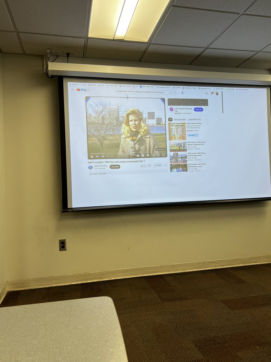 Funny thing about being a full time student and working full time in the news is sometimes you watch work archives in class. 🤷‍♀️