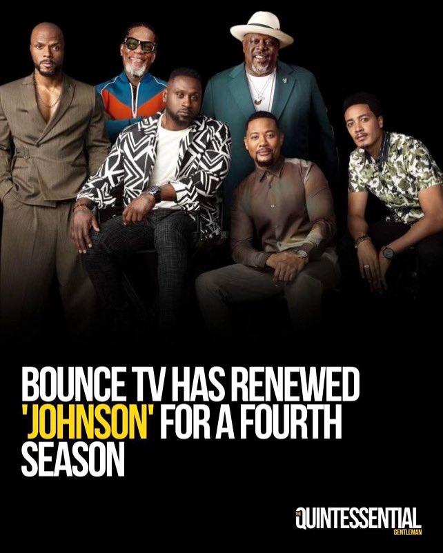Season 4 of our hit @bouncetv series @johnsonbounce premieres August 3rd! Super proud of this series as well as my brothers @dejilaray #PhilipSmithey @derrexbrady @CedEntertainer & @RealDLHughley. Be sure to save August 3rd on your calendar for #JohnsonOnBounce. Lets go! 👑 🙏🏿