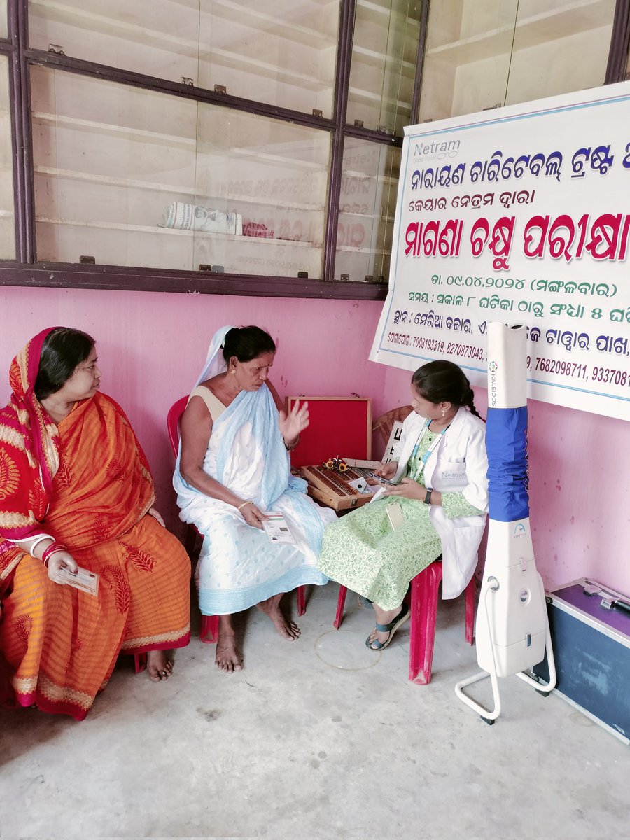trust_nct's tweet photo. Today Narayan Charitable Trust (nct) along with @CareNetram successfully completed the Free eye check up camp at Meriabazar, @CMCCuttack @CuttackDM. 
Thank you all Staffs, associates and Our NCT members for making this eye check up a grand success. https://t.co/LH3Focbq3V