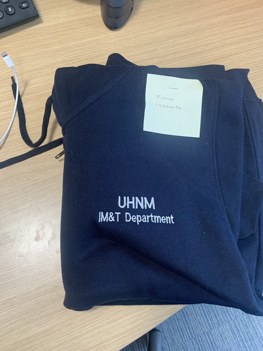 Awww 🥰 thanks @UHNM_IMT for my hoodie- you’ve made me feel team-ey - love being part of the team 🙌@UHNM_NHS #appreciation