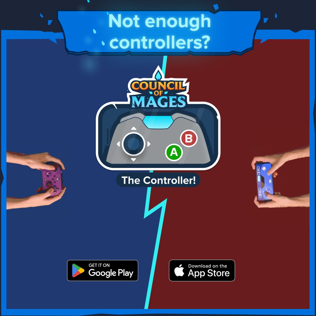 Turn your phones into controllers and enjoy Council of Mages with up to 6 friends!
#androidapps #iosapps #app #smartphone #mobile
#controllers #game #partygames #STEAM
#councilofmages #councilofmagesthepartygame