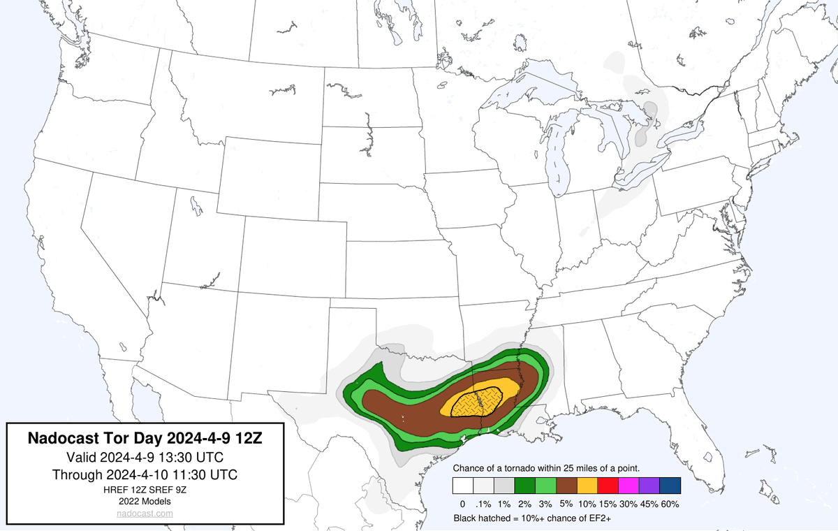 12Z Day Tornado Forecast (New New 2022 Models)