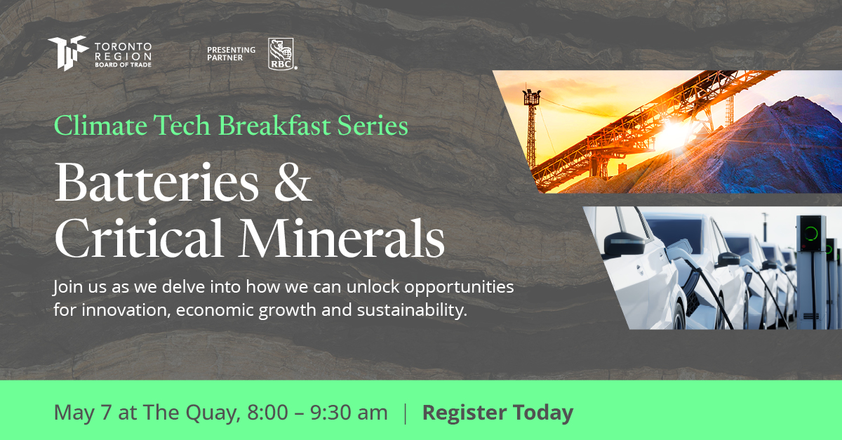 Join us on May 7th for the first part of our Climate Tech Breakfast Series focusing on Batteries & Critical Minerals. Don't miss this opportunity to explore how we can unlock economic growth and sustainability in this rapidly expanding sector. Register: bot.com/Events/Climate…