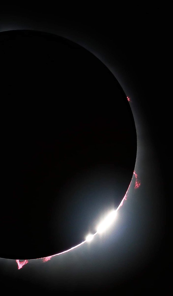 Courtesy of Shawn Van Horn, and Indiana Nature &amp; Wildlife Photographers. The detail in the solar prominences is phenomenal!

#solarprominences #eclipse