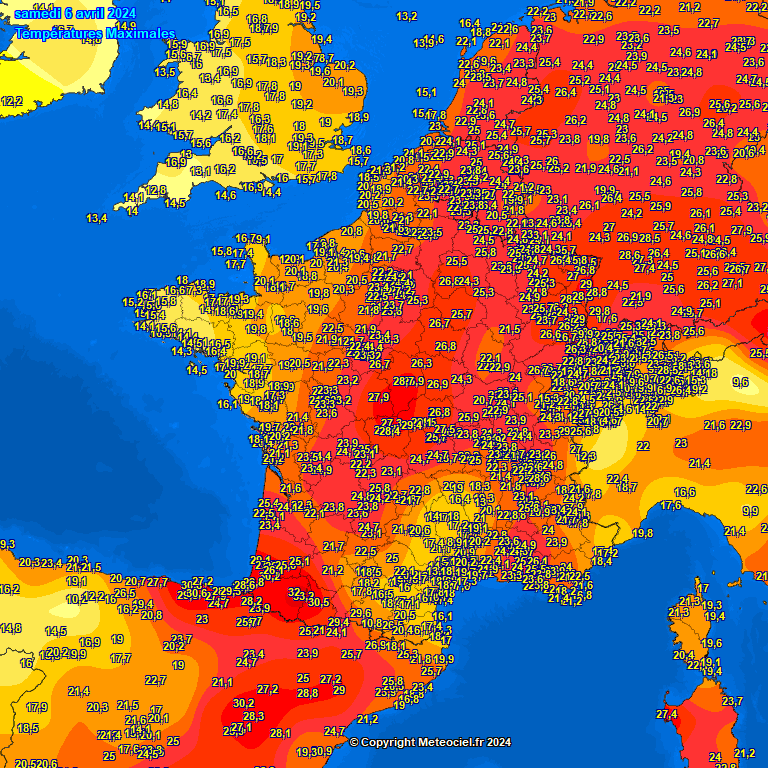 Spike4263's tweet photo. Récapitulatif sur la "vague de chaleur" du 4 au 8 avril 2024 record remarquable 
33,9°C Navarrenx (64 33,6°C Lagor (64)
Record Indicateur thermique national 6 avril 17,58>17,5
Température à 850 hPa (1500m) 20°C
Record pour une première décade d'avril https://t.co/4xUX0ZYCKn