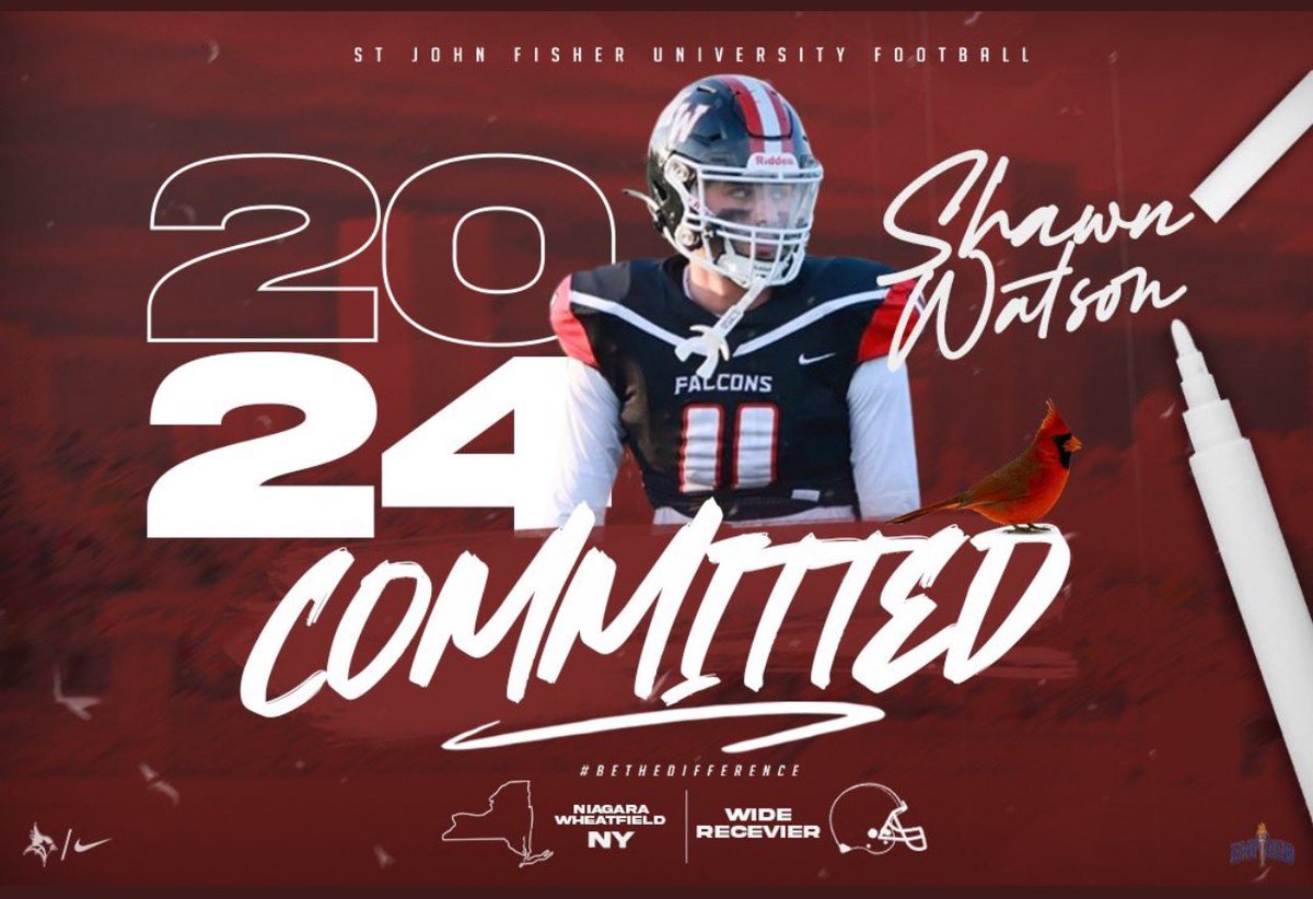 shawnwatson23's tweet photo. After talks with @chriskeyes16 and @Coach_Segala I will be committing to St John Fisher University 
Thank you for everyone that has helped throughout this process @CoachEOBryan @5_Derek and Coach Kwitchoff https://t.co/B0A6pYdaXU